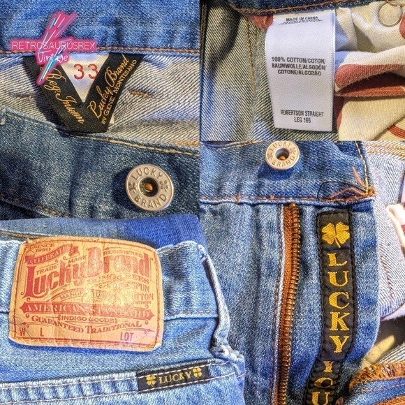 Vintage Y2K Lucky Brand by Gene Montesano Robertson Straight Leg Jeans - Picture 2 of 7